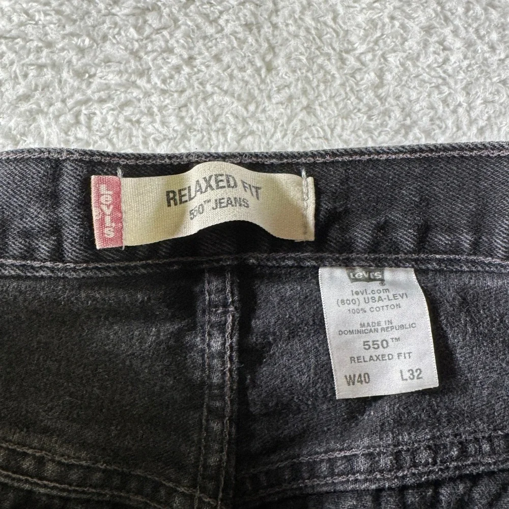 VTG Y2K 2000s Levi's 550 Relaxed Fit Straight Leg Red‎ Tab Denim Jeans 40x32